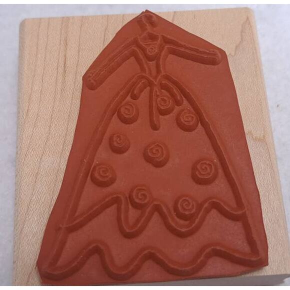 Wedding Dress 2002‎ Stampin Up Wood Rubber Stamp Vintage Bride Bridal Card Craft - Picture 2 of 2